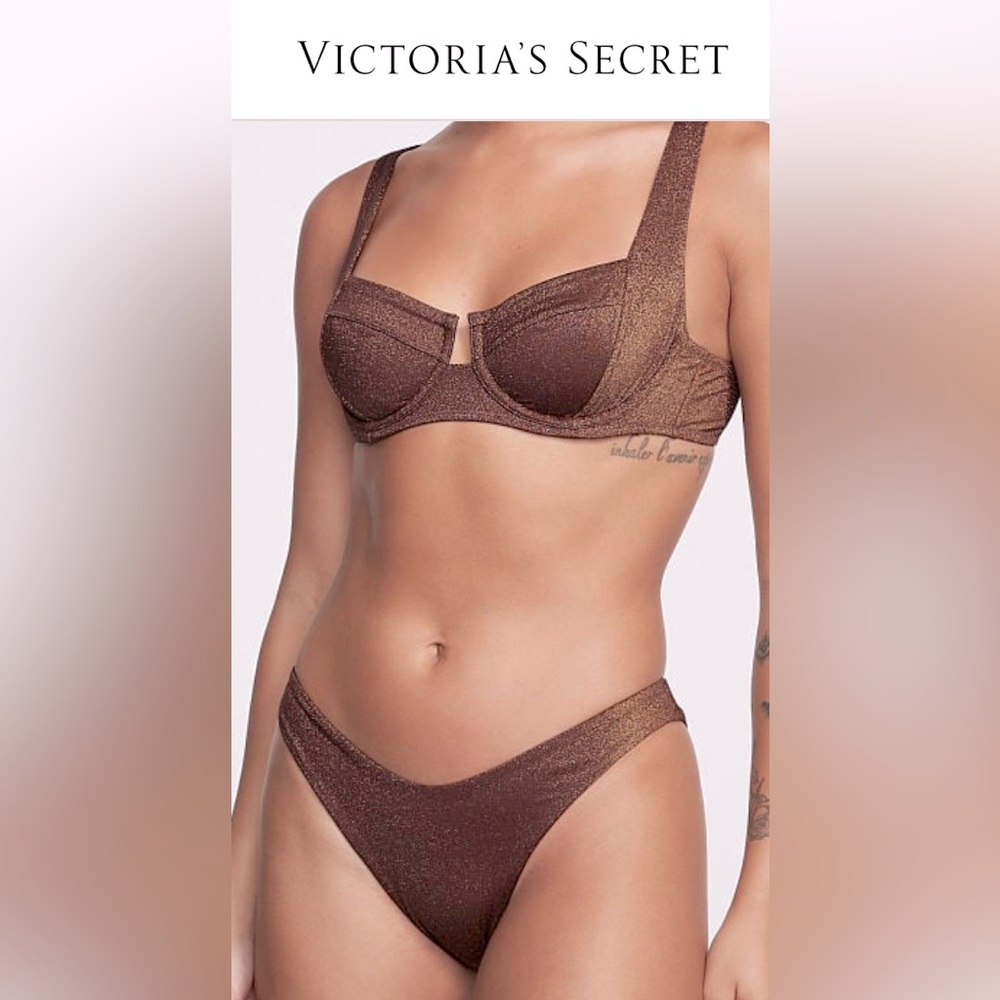 Brand New! Victoria’s Secret truffle Shimmer Bikini